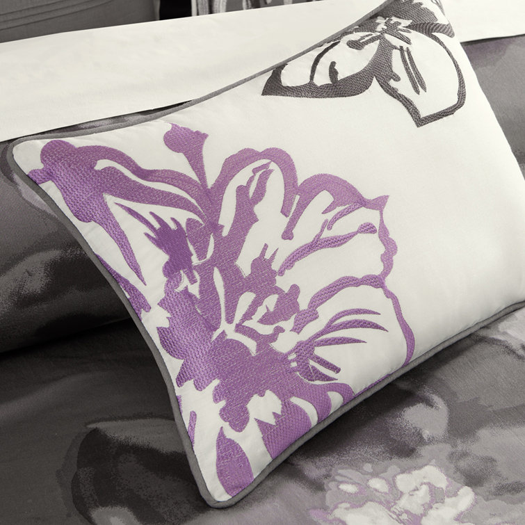 Serena Gray Cotton 7-Piece Queen Comforter Set