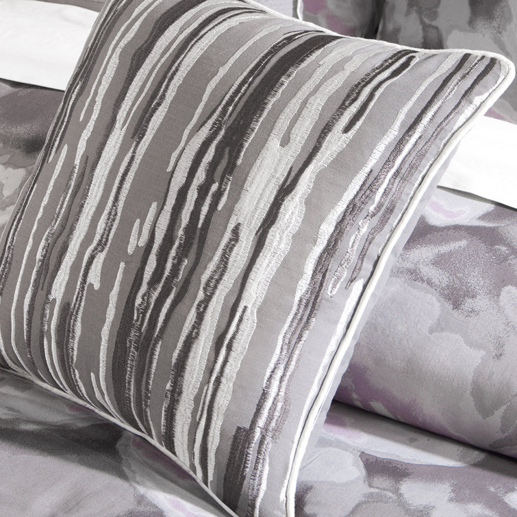 Serena Gray Cotton 7-Piece Queen Comforter Set