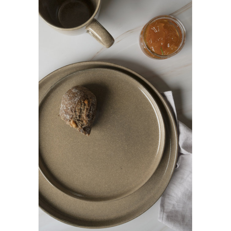 Beige Ceramic 12-Piece Dinnerware Set - Service for 4