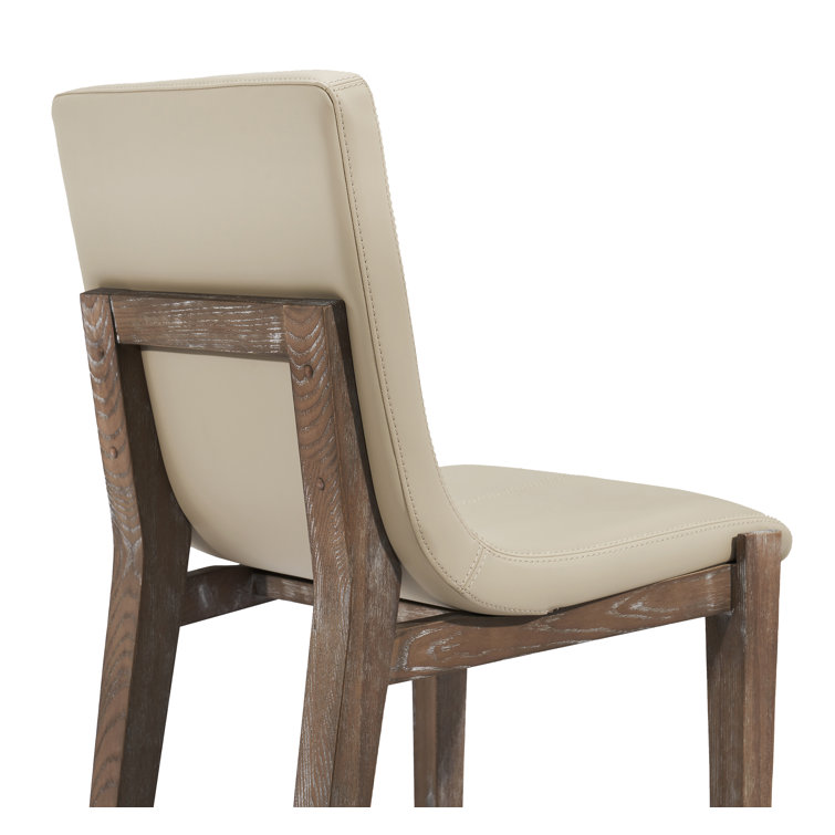 Cityscape Gray Faux Leather Handcrafted Counter Stool