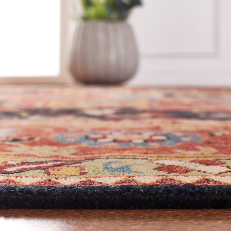 Hand-Knotted Blue Medallion 6' x 9' Wool-Cotton Area Rug