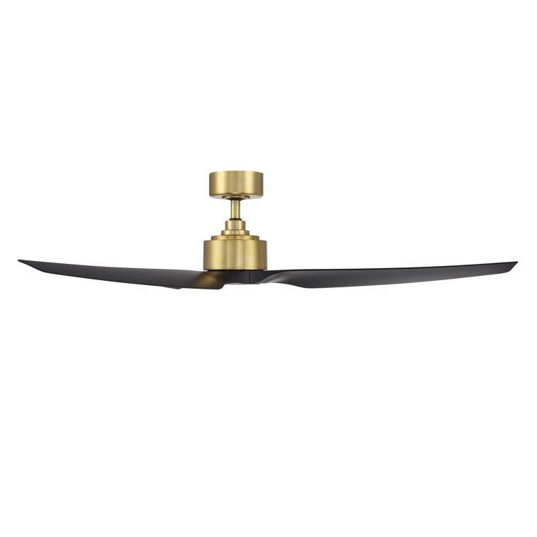 60" Matte Black Smart Ceiling Fan with Remote and 3 Blades