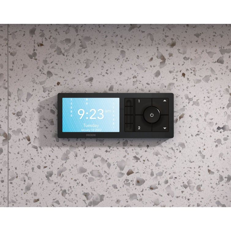 Matte Black Wall-Mounted Digital Shower Controller