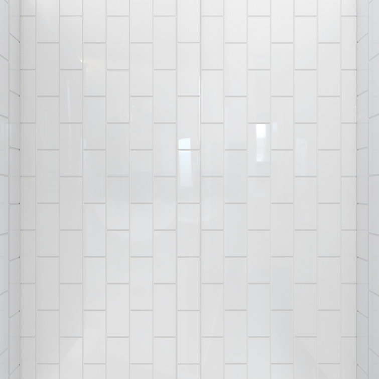 Flex Chrome Semi-Frameless Shower Door with Acrylic Wall Kit