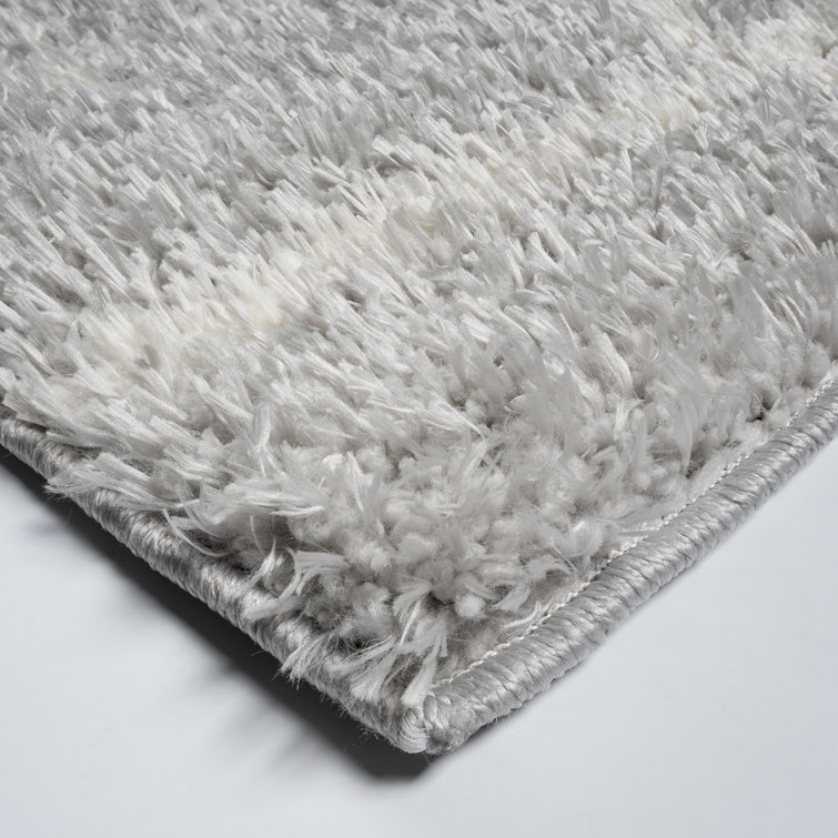Gray 8' x 10' Geometric Shag Area Rug