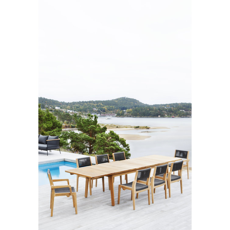 Skagen Large Rectangular Teak Extendable Outdoor Dining Table