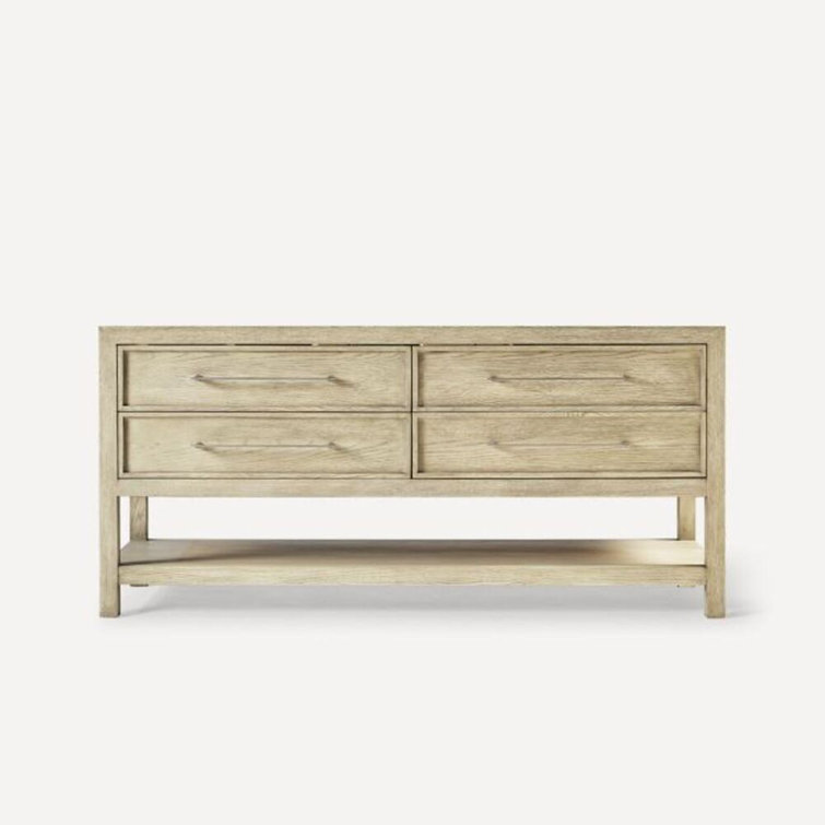 Rustic Oak Double Freestanding Vanity with Brushed Pewter Finish