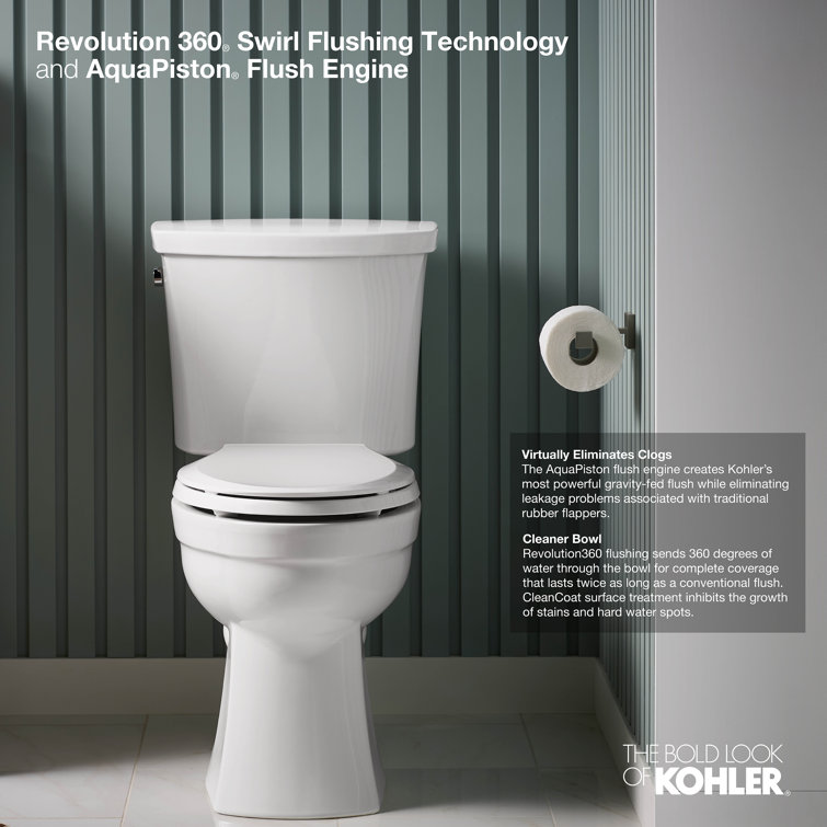 White High Efficiency Elongated Two-Piece Toilet
