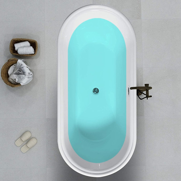 59" White Freestanding Acrylic Soaking Bathtub