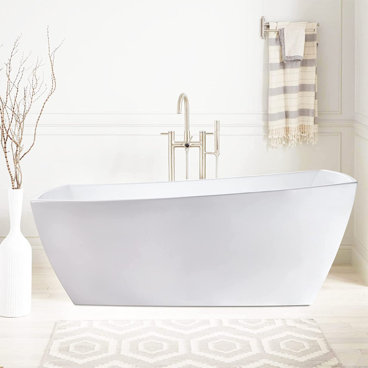 Pure White 67" Acrylic Freestanding Bathtub