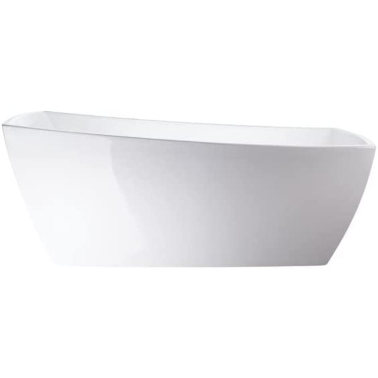 Pure White 67" Acrylic Freestanding Bathtub