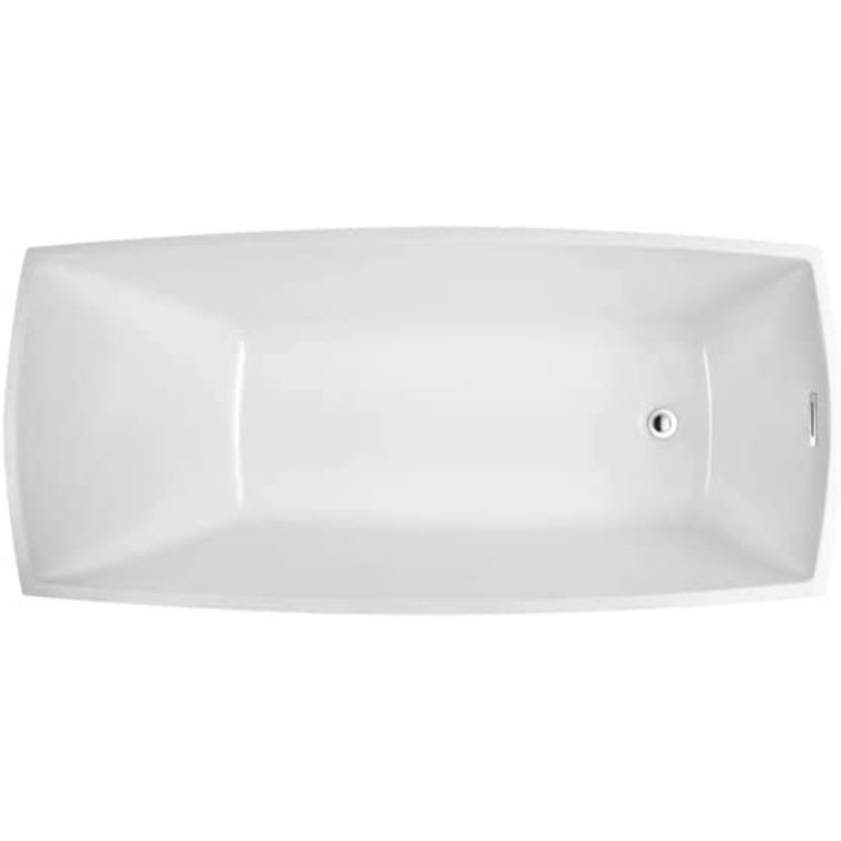 Pure White 67" Acrylic Freestanding Bathtub