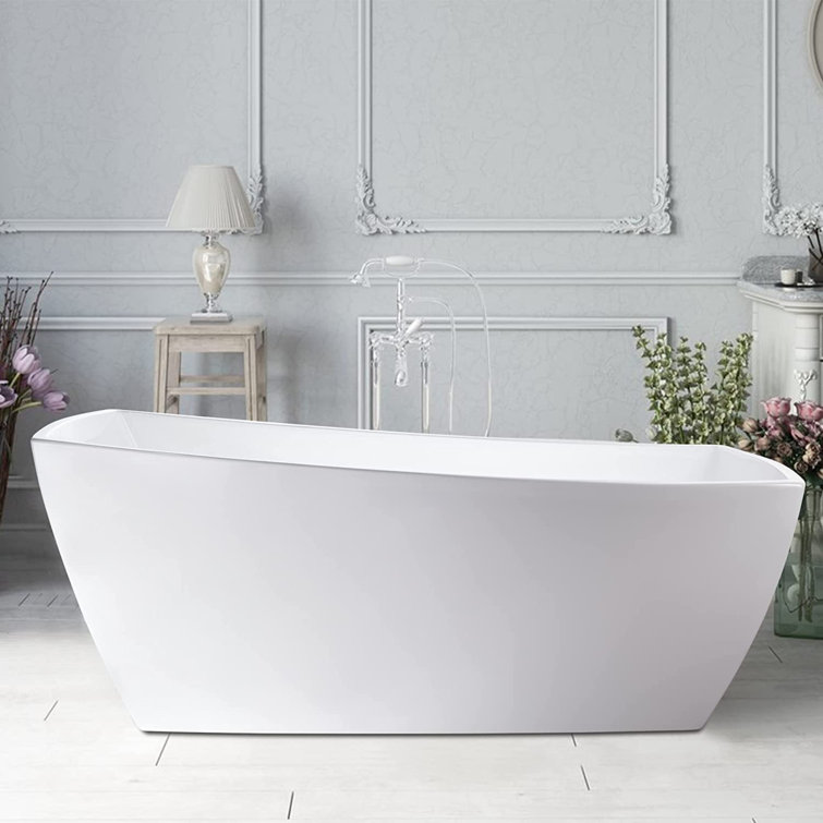 Pure White 67" Acrylic Freestanding Bathtub