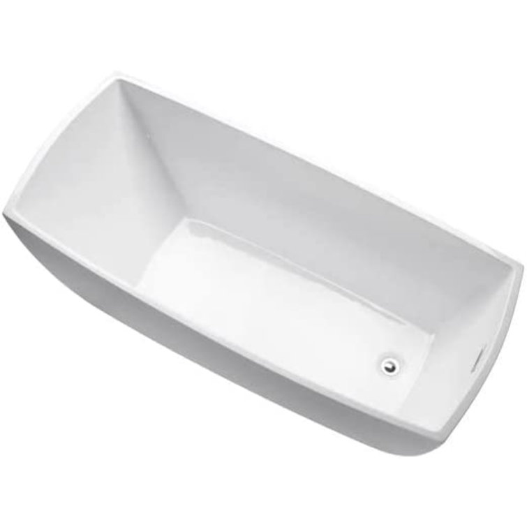 Pure White 67" Acrylic Freestanding Bathtub