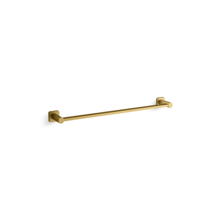 Parallel 26" Vibrant Brushed Gold Wall Mounted Towel Bar