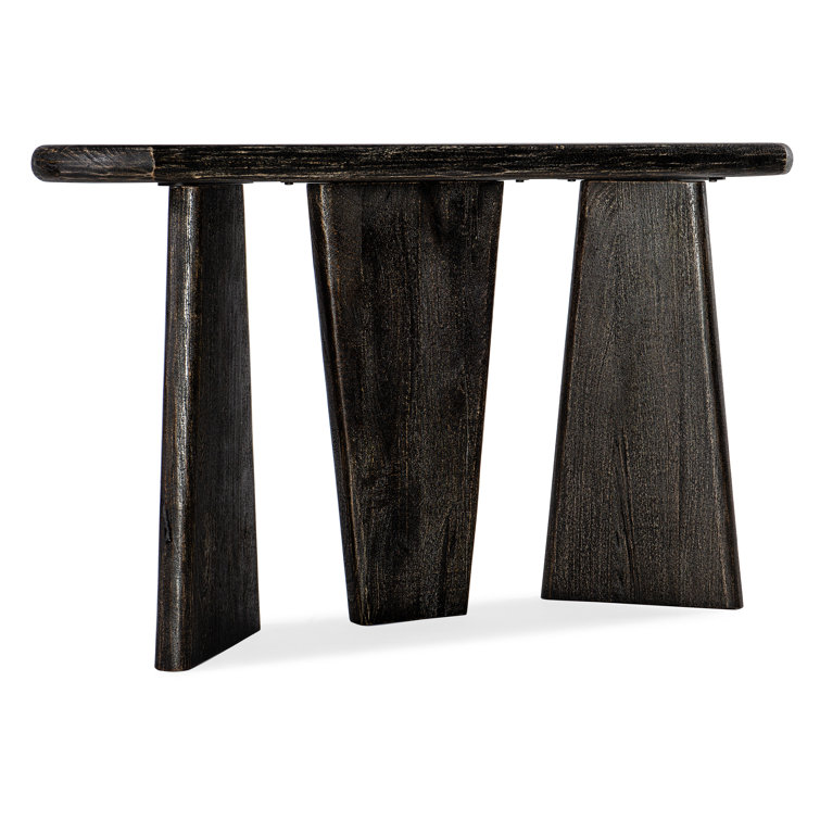 Black Mango Wood Primitive Console Table