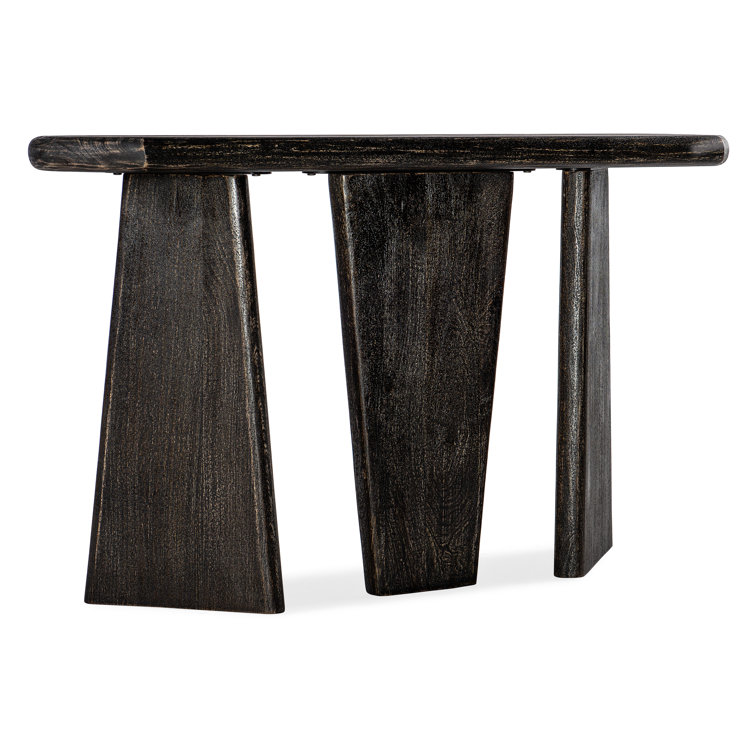 Black Mango Wood Primitive Console Table