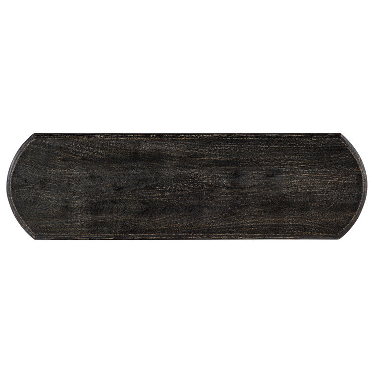 Black Mango Wood Primitive Console Table