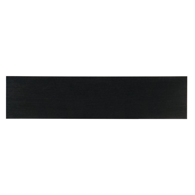 Melange 86'' Black and Silver Oak Veneer Sideboard