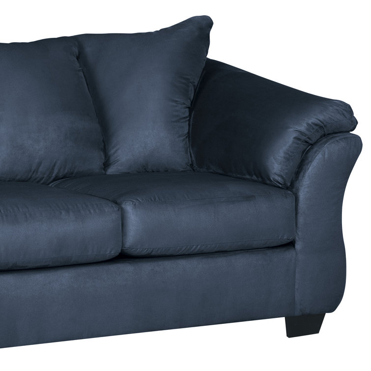 Contemporary Darcy 89'' Navy Blue Upholstered Sofa