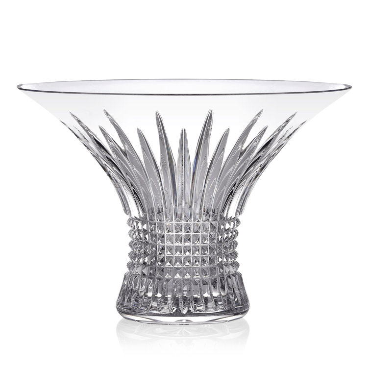 Radiant Crystal Round Centerpiece Bowl 11" Handcrafted in Ireland