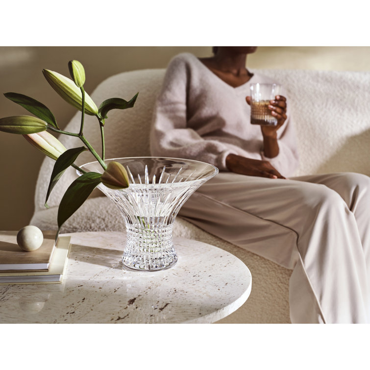 Radiant Crystal Round Centerpiece Bowl 11" Handcrafted in Ireland