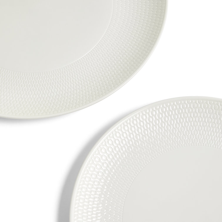 Elegant White Porcelain 12-Piece Dinnerware Set for 4