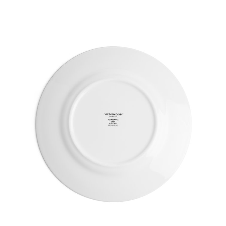 Gray Porcelain Salad Plate with 22-Karat Gold Detailing