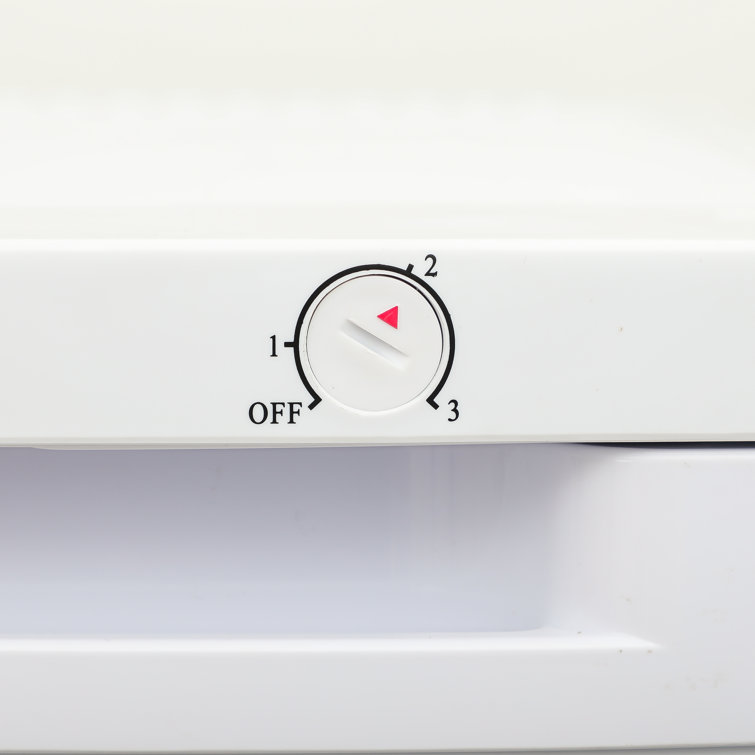 Compact White 6.0 Cu.Ft. Upright Freezer with Adjustable Thermostat