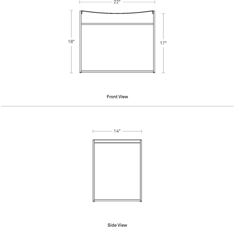 White Steel and Leather Minimalist Accent Stool