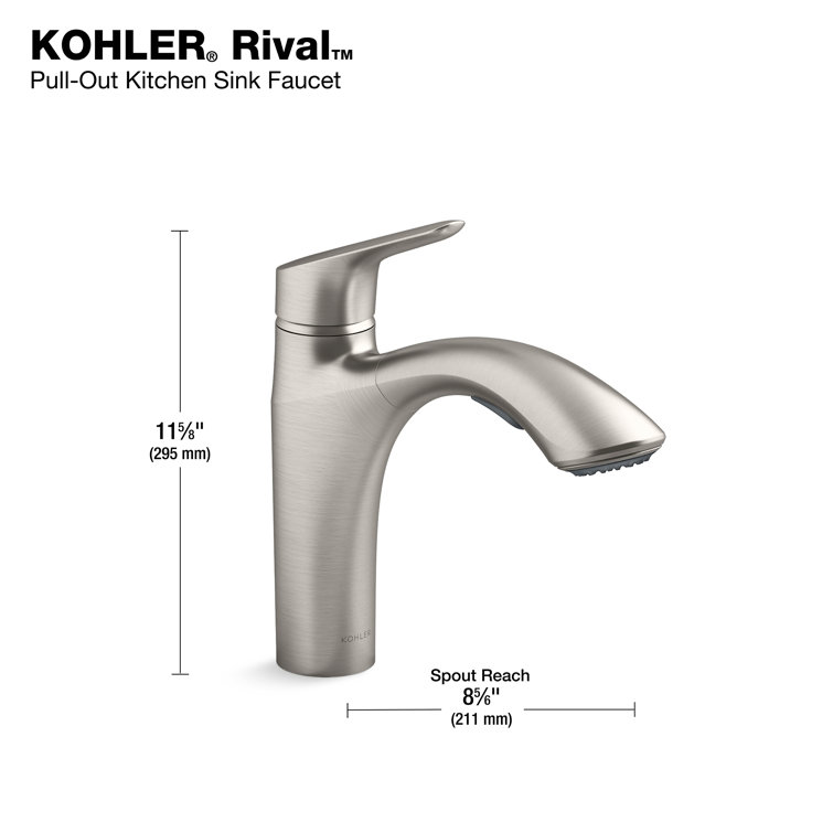 Polished Chrome Single-Handle Pull-Out Kitchen Faucet