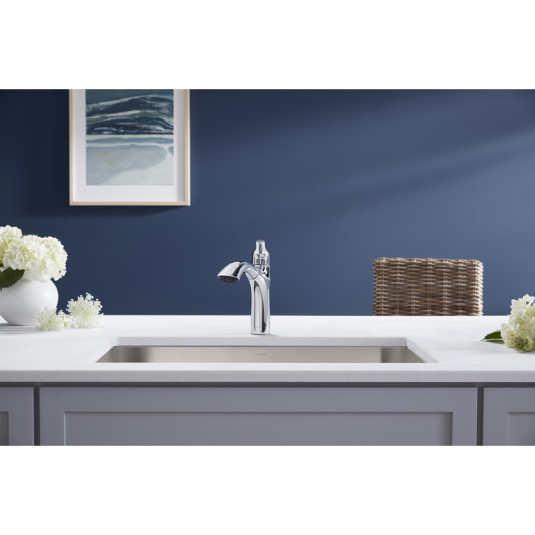 Polished Chrome Single-Handle Pull-Out Kitchen Faucet