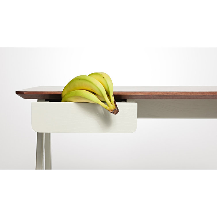 Compact White Wood Work Desk with Versatile Drawer
