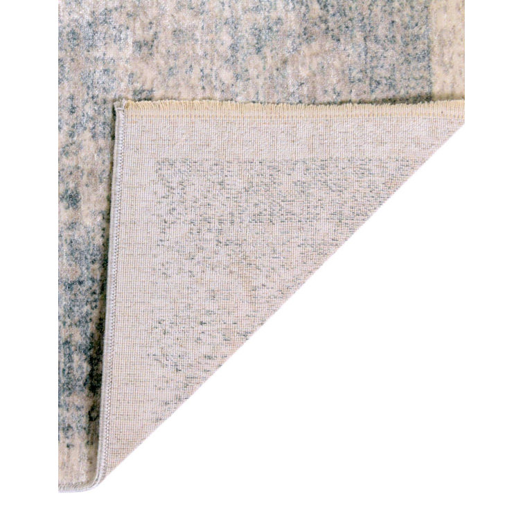 Noble Gray Rectangular Easy-Care Synthetic Area Rug