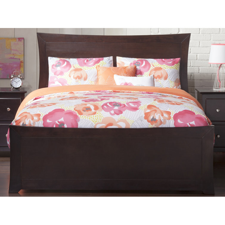 Metro Espresso Brown Full Wood Platform Bed with Headboard