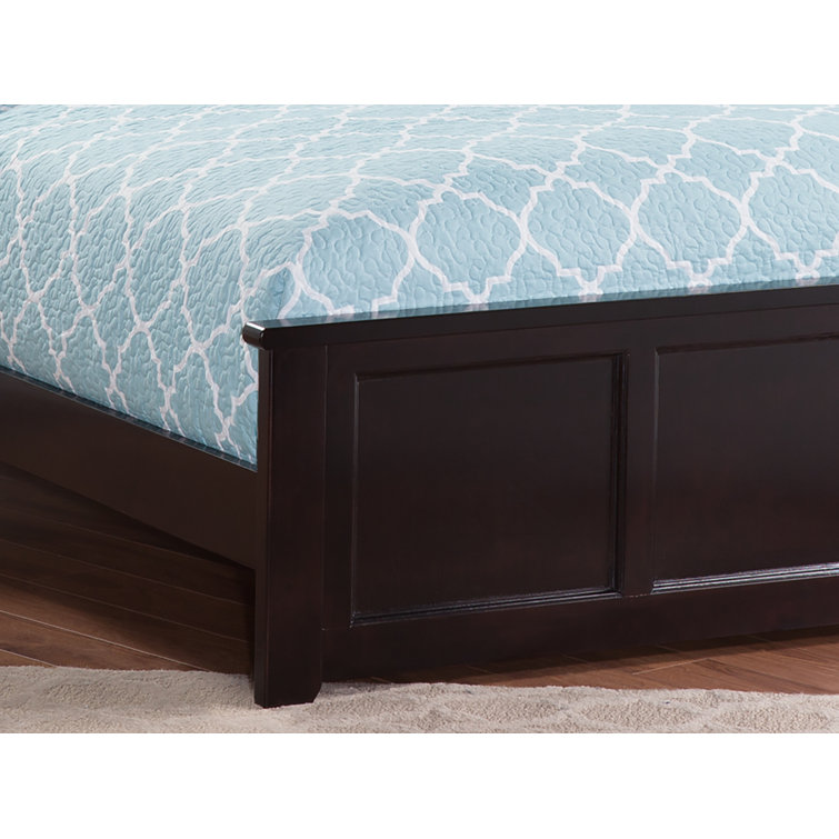 Madison Espresso Full Wood Platform Bed with Headboard