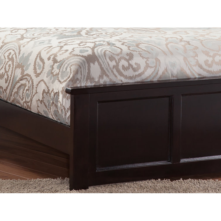 Madison Espresso Queen Wood Platform Bed with Headboard