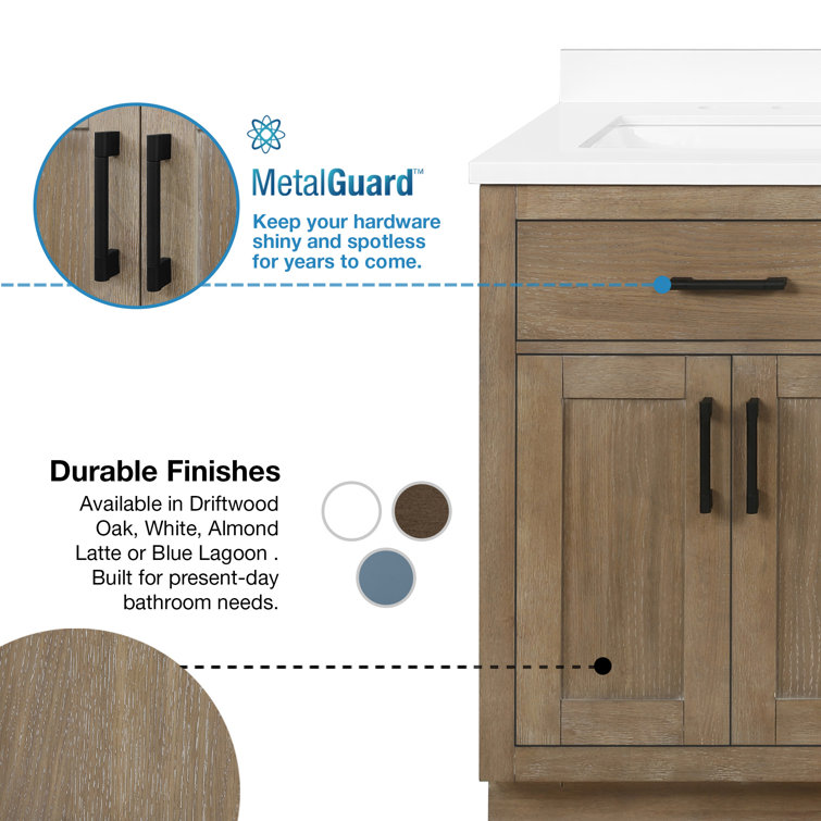 Bailey 60" Pure White Double Sink Freestanding Bathroom Vanity