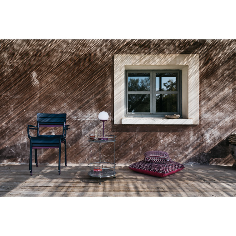 Ice Mint Aluminum Luxembourg-Inspired Stackable Patio Chair, Set of 2