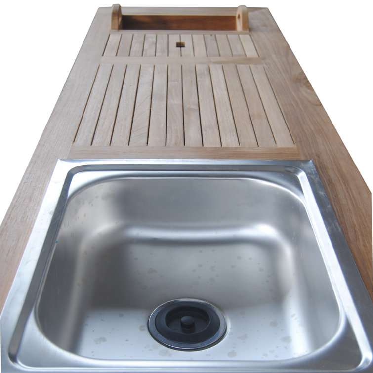 Anderson Teak Safari Outdoor Bar Table with Storage