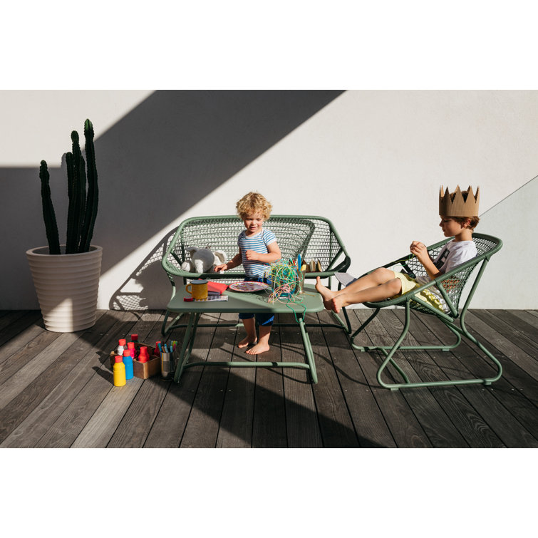 Sofia Sixties Liquorice Wicker & Aluminum Outdoor Dining Armchair