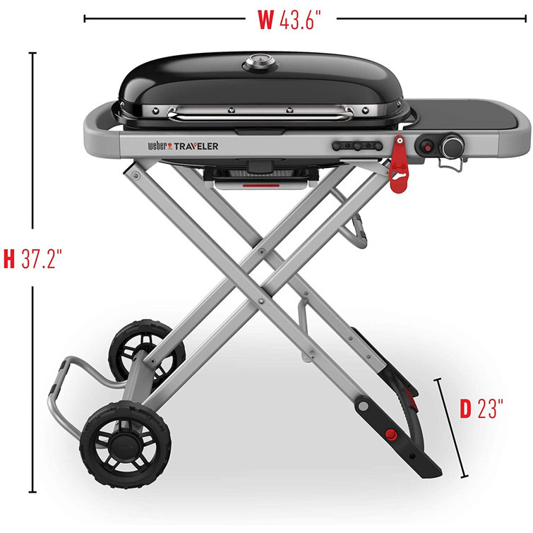 Weber 44-Inch Black Portable Propane Gas Grill