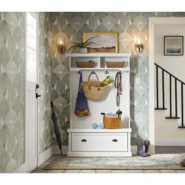 Westport Green Geometric Non-Woven Wallpaper Roll