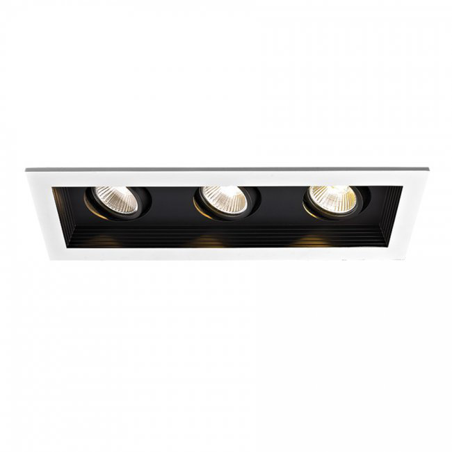 Adjustable Black Aluminum 3-Light LED Indoor/Outdoor Spotlight