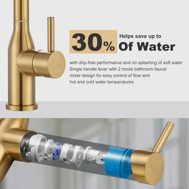 Brushed Gold Stainless Steel Single Handle Bar Faucet