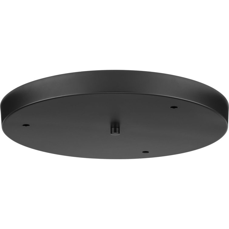 Matte Black Round LED Pendant Canopy Kit