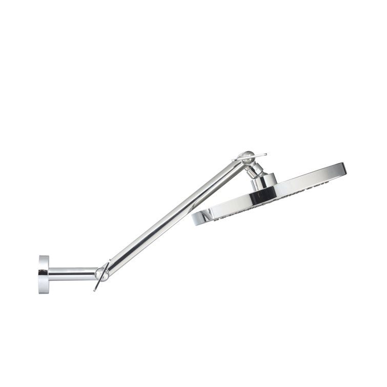 Polished Chrome Adjustable Wall-Mounted Rain Shower Head