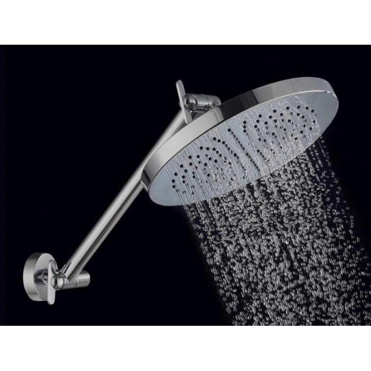 Polished Chrome Adjustable Wall-Mounted Rain Shower Head