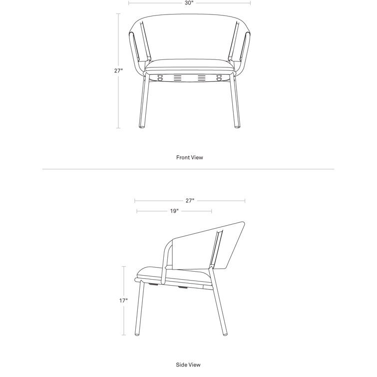 Gray Woven Rope and Aluminum Outdoor Lounge Chair