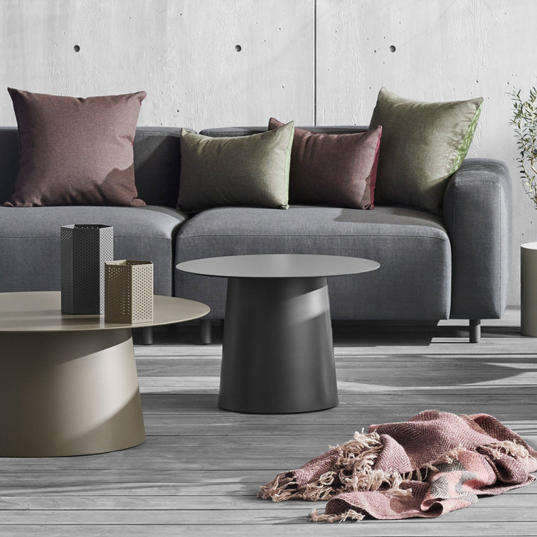 Dark Olive Metal Indoor/Outdoor Side Table